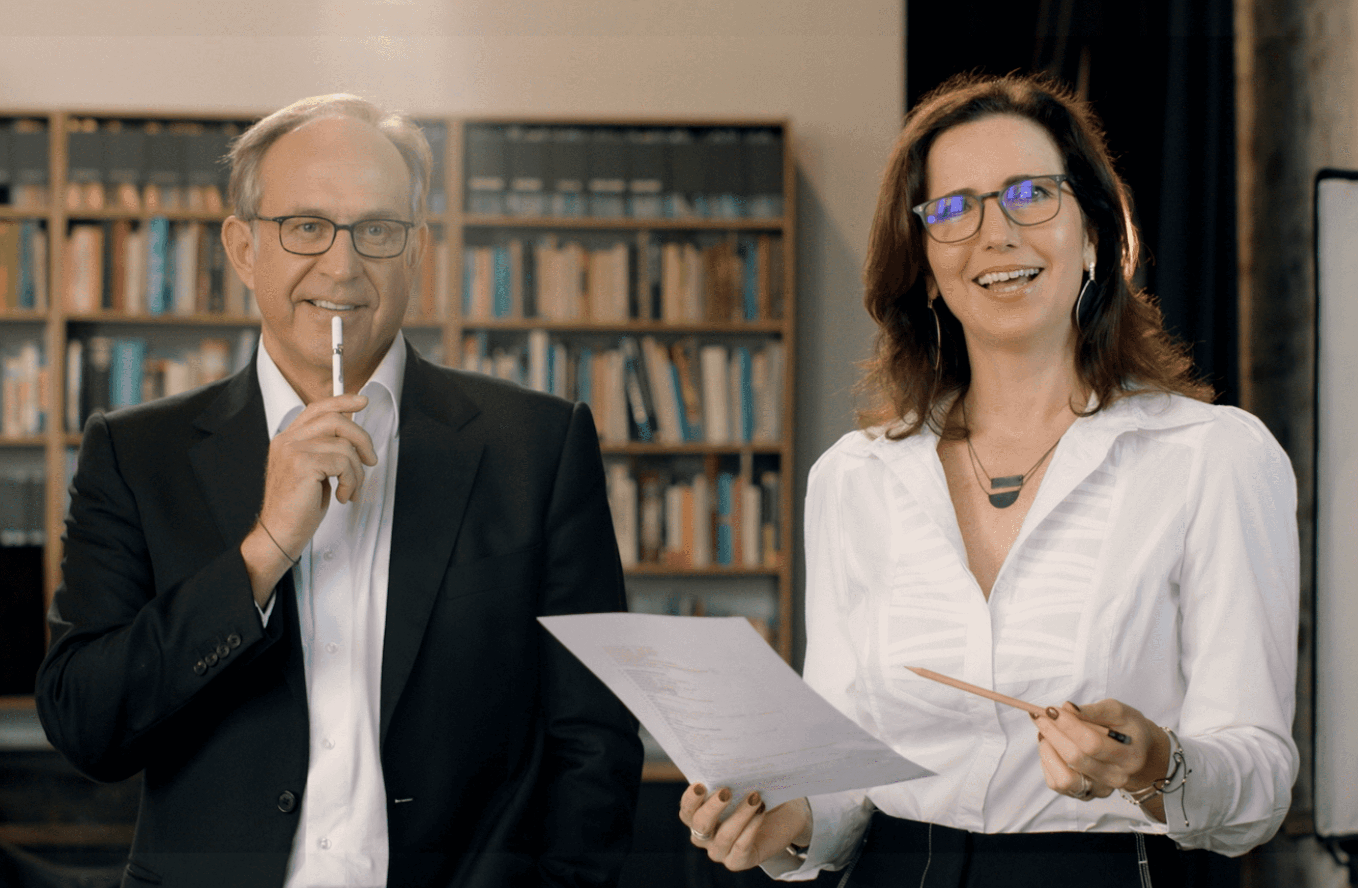 Photo of a collaborative discussion at The Being Group offices.